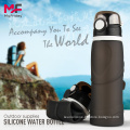 Hot selling rollable bpa free silicone outdoor sports stylish water bottle